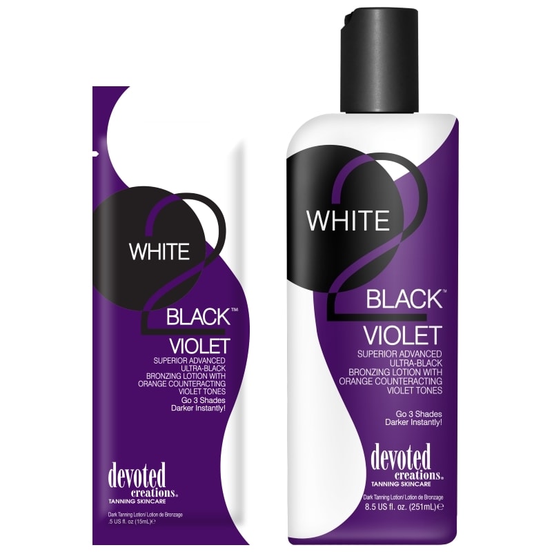 Devoted Creations, White 2 Black Violet 260 ml - solární kosmetika
