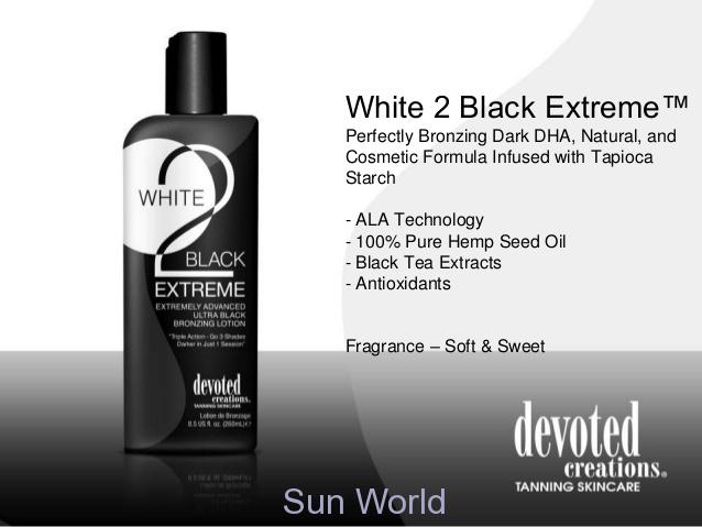 Devoted Creations, White 2 Black Extreme 15 ml - solární kosmetika