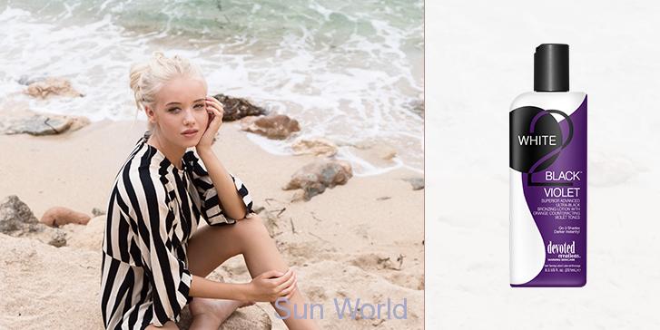 Devoted Creations, White 2 Black Violet 260 ml - solární kosmetika
